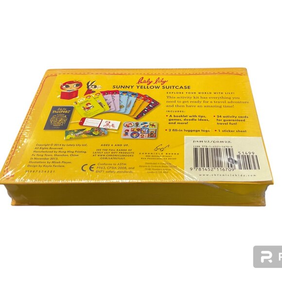 LATELY LILY Games Sunny Yellow Suitcase Activities Stickers and Fun NEW - Picture 3 of 9